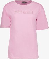 TwoDay dames acid wash T-shirt Miami roze - Maat M