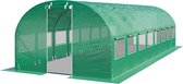 Tunnelkas 3x8m PE-zeil 180g/m² groen transparant