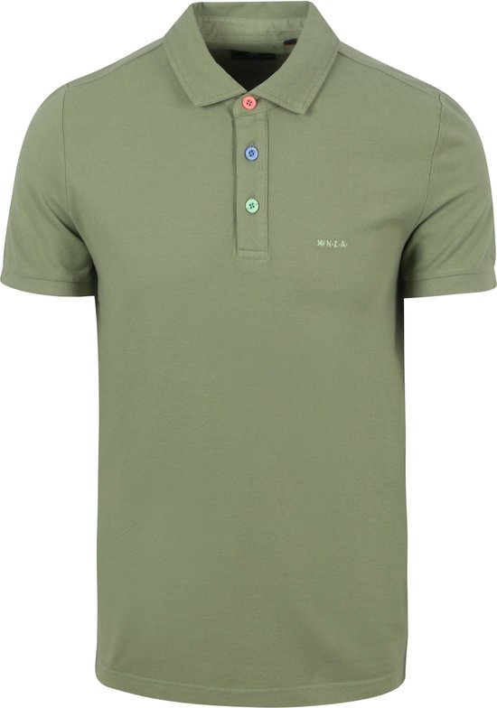 New Zealand Auckland - Polo Tukituki Mellow Army Groen - Regular-fit - Heren Poloshirt Maat M