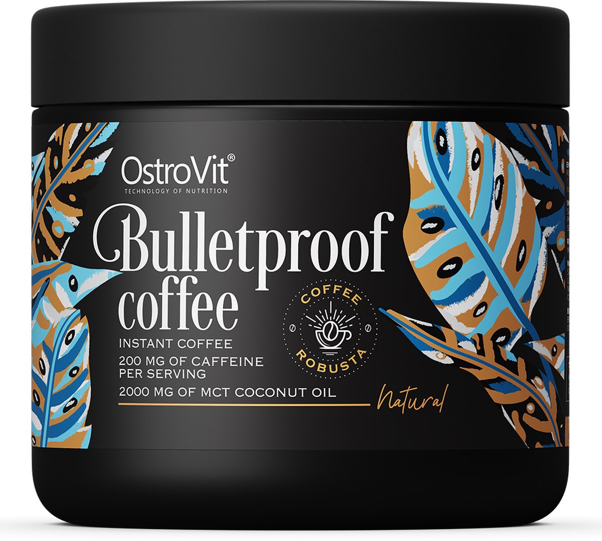 Goedkoopste Bulletproof Coffee / koffie - Caffeine/Cafeïne - MCT-olie uit kokosnoot - 150 g - Natural chocolade Smaak! - OstroVit