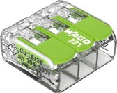 WAGO 3V verbindingsklem t/m 4mm²- 10 stuks - Green range - Lasklem - Lasdop - Groen