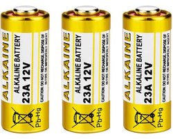 OWO - 3 Pack - Alkaline batterij batterijen 12v 23a a23 bLRV08 L1028 RVO8 23AE MS21 MN21 E23A K23A V23GA GP23A 8LR932 8LR23 VR22 8F10R EL12