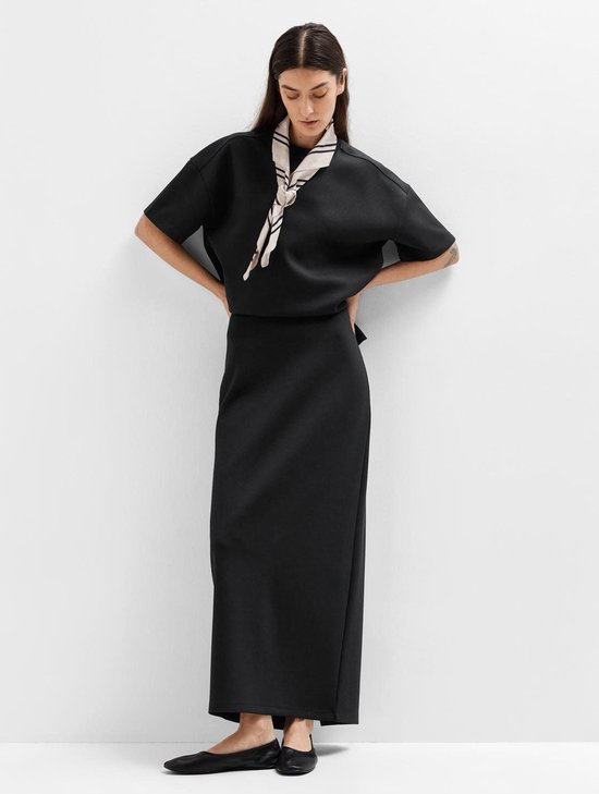 Selected Femme Kara HW Column Maxi Skirt Black
