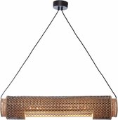 GOOD&MOJO Hanglamp Bhutan - Bamboe/Zwart - 85x15x15cm - - Hanglampen Eetkamer, Slaapkamer, Woonkamer