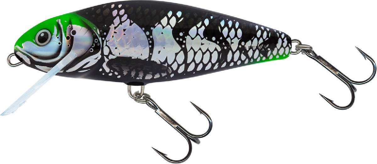 Salmo Floating Perch 8cm 12gr (diepte 0.5-2m) - Color : Holo Dark Green Head
