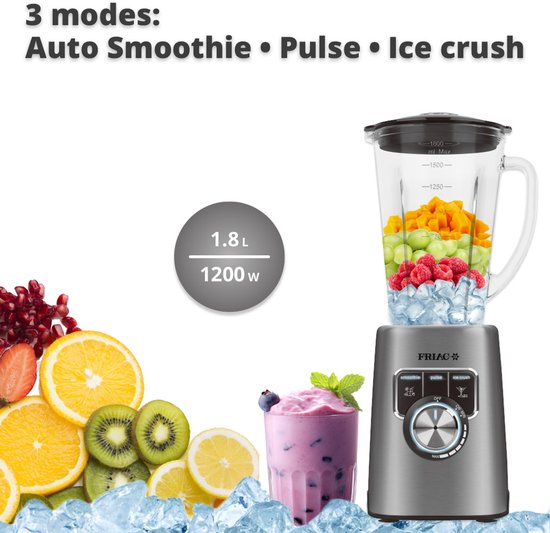 Friac BL1800DI Blender 1200W 1,8L Ice crush functie van Merkloos — afbeelding 4