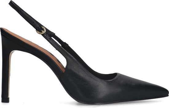 Sacha - Dames - Zwarte leren slingback pumps - Maat 41