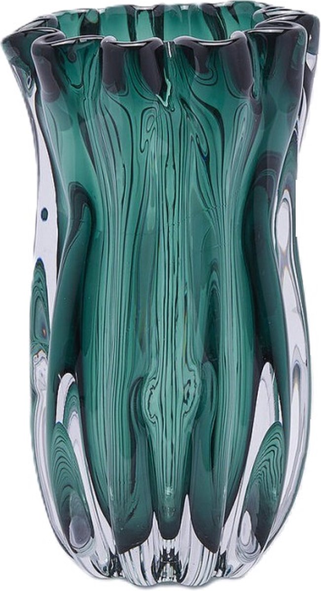 EDG - Vaas- Glas - groen - D16,5 x H27 cm