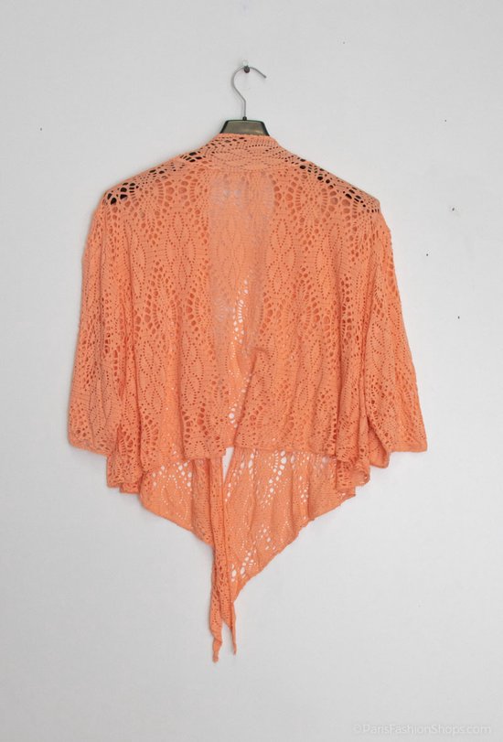 Dames vest Resa effen abrikoos licht oranje model XL/XXL Curvy Mode