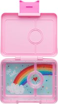 Yumbox Snack - lekvrije Bento box lunchbox - 3 vakken - Power Pink / Rainbow tray