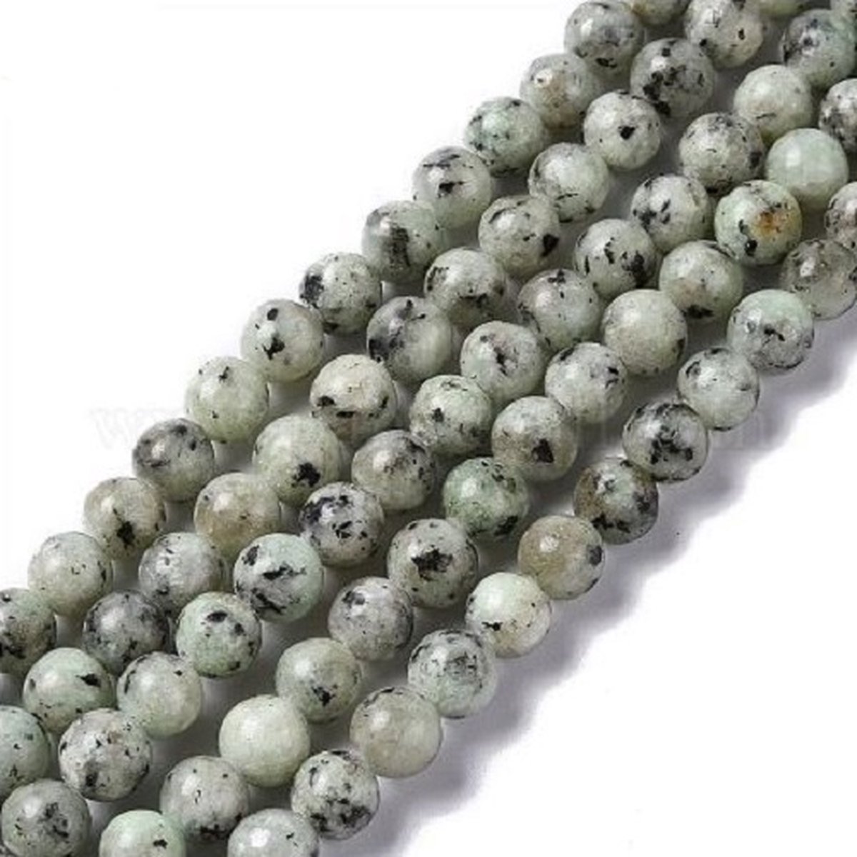 Bracelet Perles Jaspe Bleu Césame 10 Mm - Bijou Pierre Naturelle Ajustable D'occasion