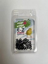 Plastic elastische ringen 3 mm geschikt voor E-Z ringpistool - zwart - Vogelringen kanarie