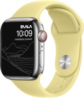 Saala® Siliconen bandje geschikt voor Apple Watch 38/40/41mm series 3 4 5 6 7 SE lichtgeel