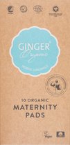 Ginger Organic Kraamverband - 10 stuks - GOTS - Absorberend - Huidvriendelijk - Comfortabel