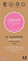 Ginger Organic Tampons - Biologisch katoen - Mini (16 Stuks) - Comfortabel - Betrouwbaar - Huidvriendelijk