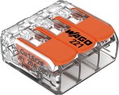 WAGO 3V verbindingsklem t/m 4mm²- 10 stuks - Lasdop - Oranje