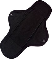 Cheeky Pants Absorb Organic Cotton Reusable Sanitary Pad - Black - Extra Absorption - Snap Button