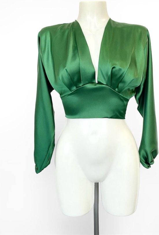 Blouse Femme Verte Effet Satiné - Taille 40 - Marque Promod - Neuf Sans étiquettes - État Parfait