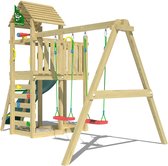 Jungle Safari | Houten speeltoestel met dubbele schommel | hoogte: 258 cm | Platformhoogte: 125 cm
