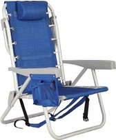 Chaise de plage Sac à dos - Chaise de camping - Pliable - Pliable - Avec poignées de transport - Blauw