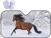 Zonnescherm auto - paard - voorruitzonnescherm - 130 x 70 cm
