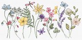 Borduurpakket - LETI 8094 - Summer Bloom - Zomerbloemen - telpatroon om zelf te borduren