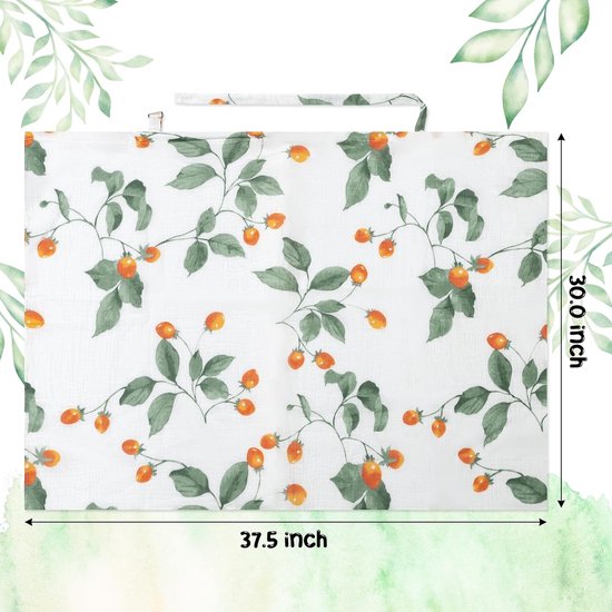 Borstvoedingsdeken voor borstvoeding, verstelbare borstvoedingponcho zacht katoen ademend baby autostoelhoes borstvoedingsschort voor moeder baby pasgeborenen outdoor benodigdheden (fruitblad) van $ — afbeelding 5
