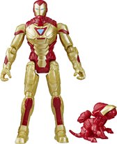 Figurine articulée Marvel Mech Strike Mechasaurs Iron Man - 10 cm