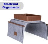 Sofa Armrest Organizer, armleuningorganizer met leren strip, afneembare ladeorganizer, woondecoratieorganisator