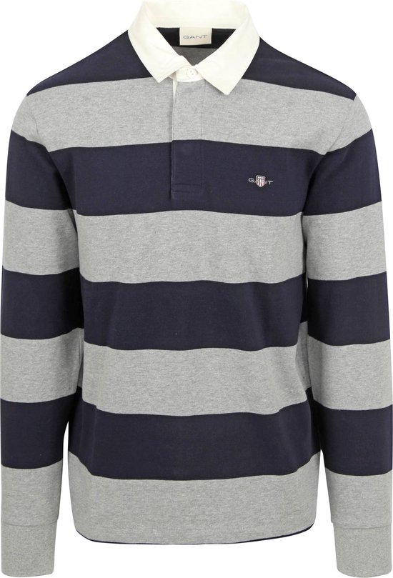 Gant - Rugger Polo Grijs Blauw - Heren - Maat XL - Regular-fit