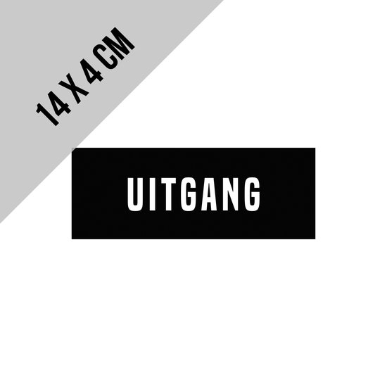 Autocollants/ autocollants de porte | "Sortir" | 14 x 4 cm | Noir | Shopping | Vente au détail | Boutique | Autocollant de porte | Icône | Autocollant de fenêtre | Porte | Sortie | 2 pièces