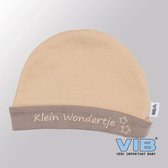 VIB® - Muts rond - Klein Wondertjes (Bruin) - Babykleertjes - Baby cadeau
