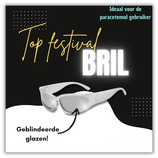 Y2k - zonnebril - Y2k Bril - Festival bril - Festival zonnebril - Techno bril - Grijs - Koningsdag - Kingsday — afbeelding 5