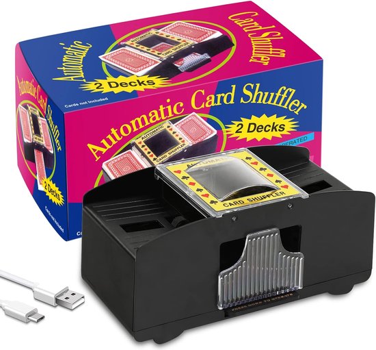 Mélangeur De Cartes Automatique – 4 Jeux, USB/Pile, Anti-Fraude