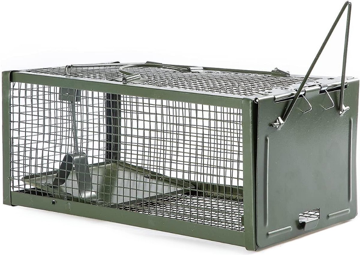 Coolnight Rattenval - Rattenvanger - Rattenbestrijding - Rattenval voor buiten - Groene Rattenval/camouflage voor buiten - Ook te gebruiken in schuren