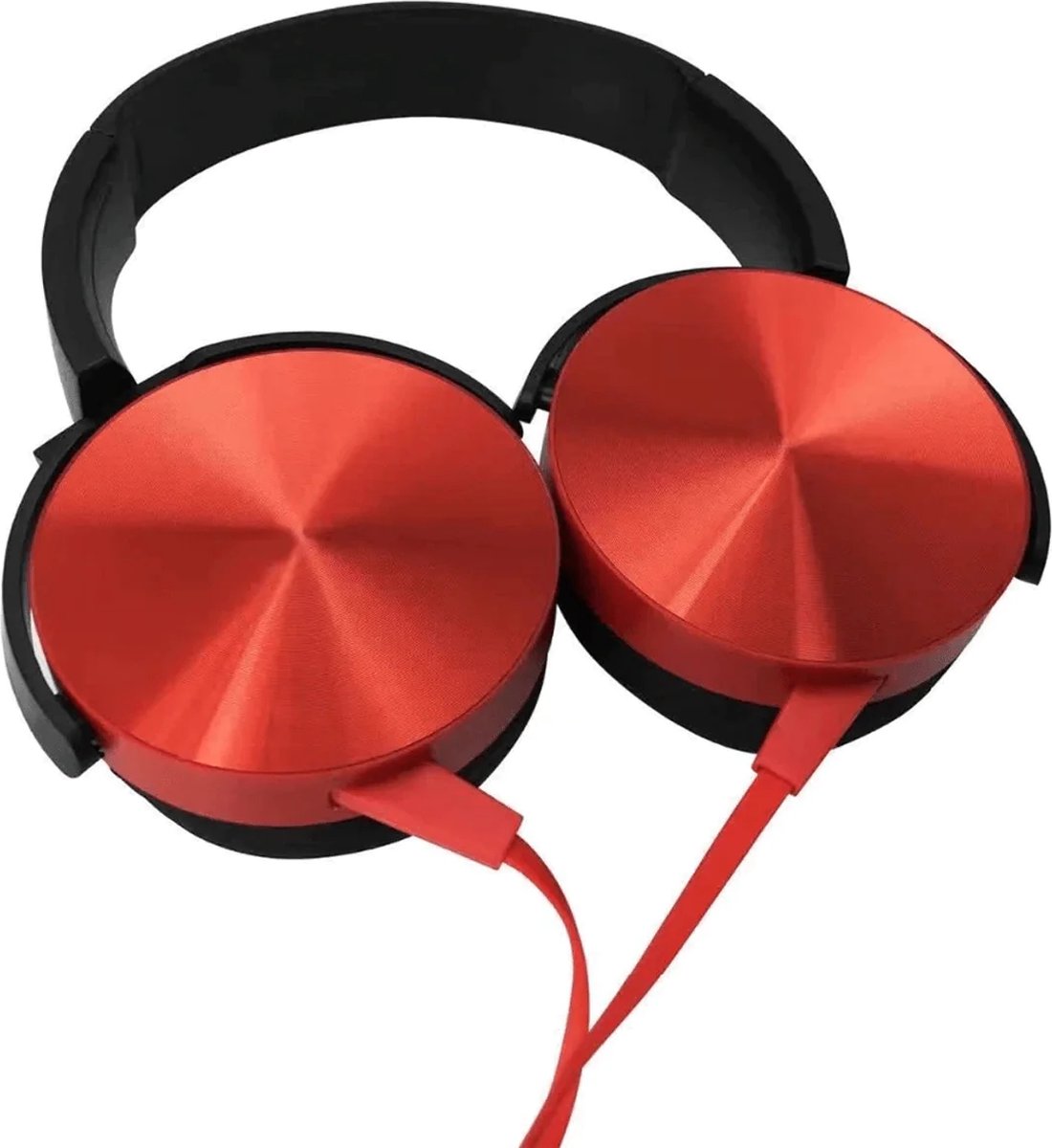 Headset met Microfoon - Computer Headset - Koptelefoon met Microfoon - Headset - Laptop - Koptelefoon - 3.5mm - Plug & Play 450AP (rood)
