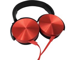 Headset met Microfoon - Computer Headset - Koptelefoon met Microfoon - Headset - Laptop - Koptelefoon - 3.5mm - Plug & Play 450AP (rood)