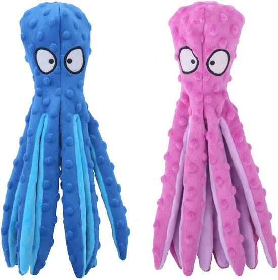 Octopus Hond Piepend Speelgoed, Geen Vulling Crinkle Pluche Hondenspeelgoed voor