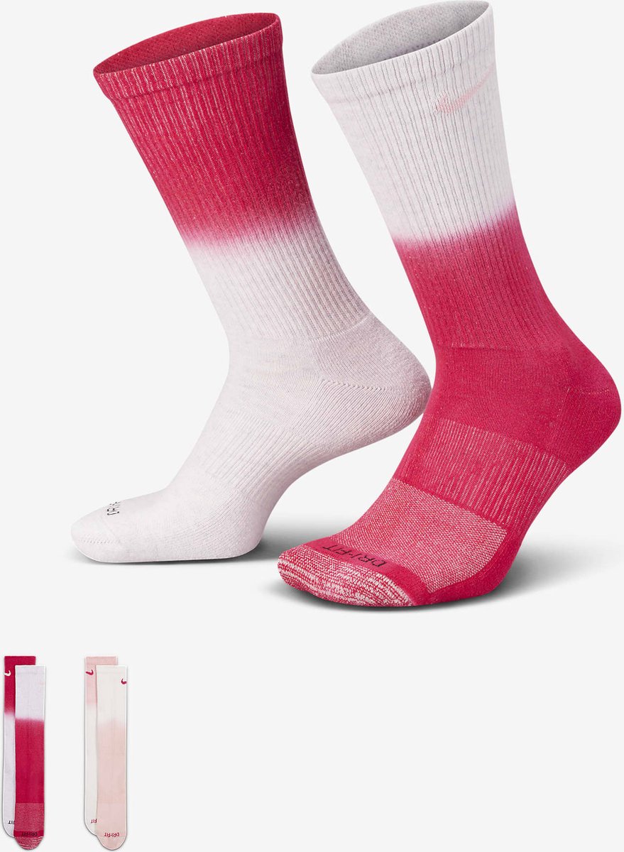 Chaussettes Nike Everyday Plus Cushioned Crew 2 Pack Multi Couleur Rouge 34 38 bol