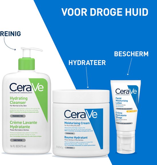 CeraVe Hydraterende Reinigingscrème - voor een normale tot droge huid - 236ml - CeraVe