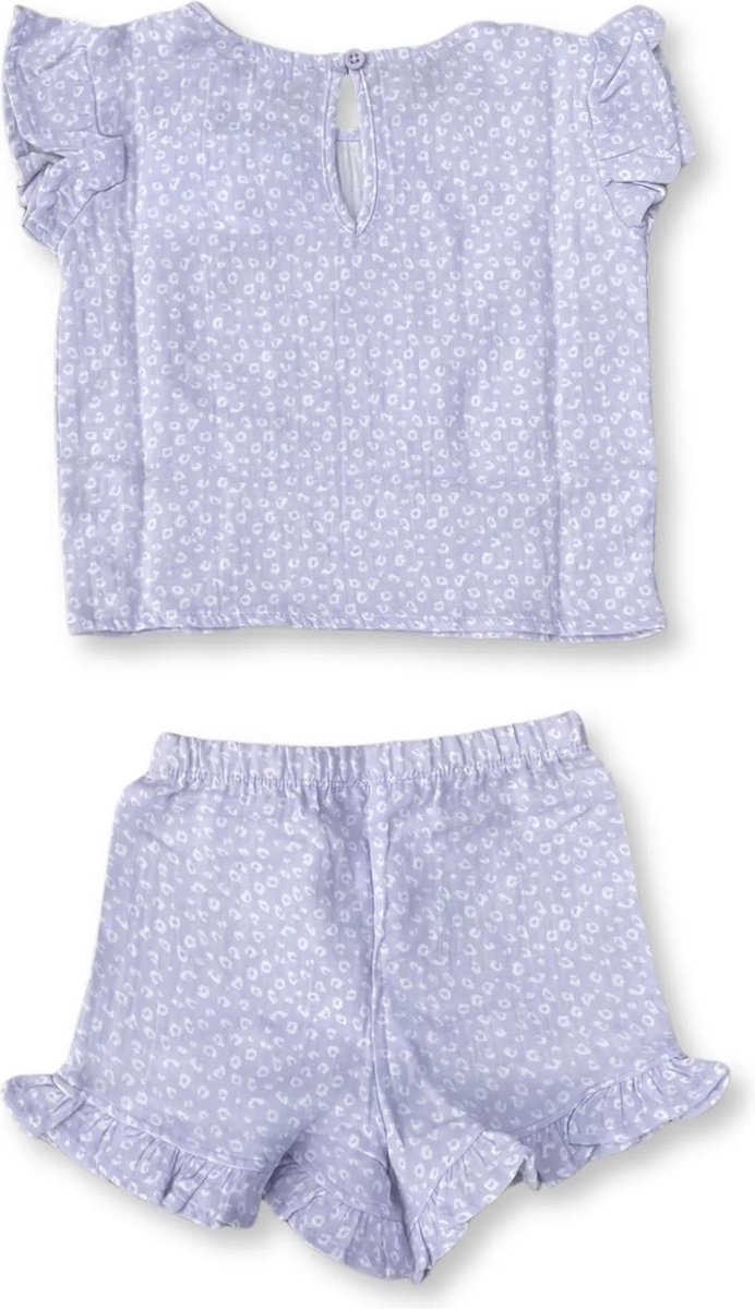 Swim Essentials | Lila Panterprint Meisjes Set Strand - Muslin — afbeelding 2