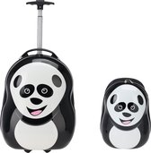 Kinderkoffer met bijpassende Rugzak - Rugtas Kind - Hard Case Koffer -Handbagage-Kindertrolley-Panda
