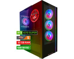 ScreenON - Game Computer / Gaming PC - Ryzen 5 - 1TB M.2 SSD - 32GB RAM - RTX 4070 Super - Windows 11