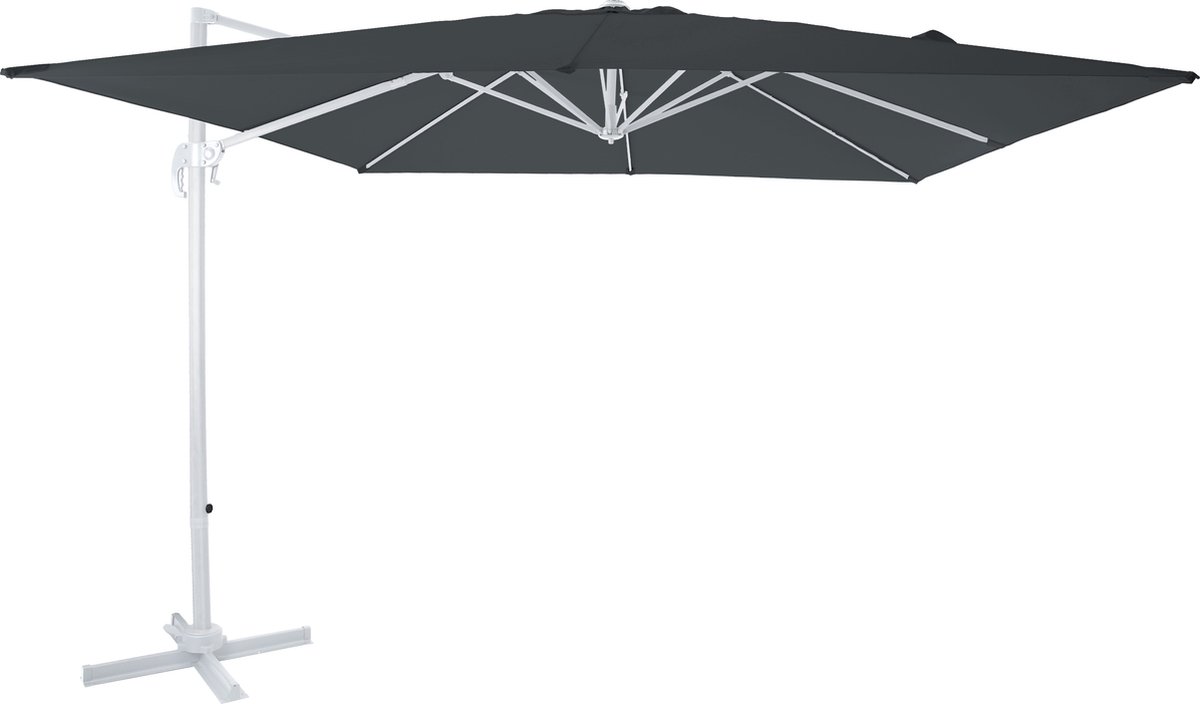 AXI Nima Zweefparasol Rechthoekig 300 x 300 cm in Wit / Grijs Parasol voor tuin