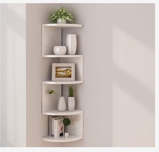 2 Stuks Muurbevestiging Zwevende Hoekplanken Kwartronde Hangende Hoekplanken Voor Slaapkamers Woonkamers Doucheruimte