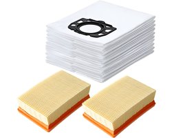 2x HEPA Filter & 10x Stofzakken geschikt voor Karcher MV4 MV5 MV6 WD4 WD5 WD6 Voor Karcher WD4000 - WD5999 2.863-006.0 Onderdelen vervanging stofzuigerzak