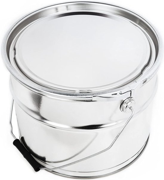 BenBow Blikdoos 10 x 500 ml met drukdeksel - luchtdicht, ondoorzichtig, leeg, rond - bewaardoos BenBow Blikdoos 10 x 500 ml met drukdeksel - luchtdicht, ondoorzichtig, leeg, rond - bewaardoos