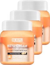 Be Keto | Keto Cream | Peanut Butter + MCT | 3 stuks | 3 x 250 gram