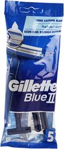 Gillette Blue II wegwerp scheermesjes- 5 x 5 stuks voordeelverpakking