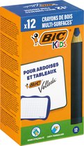 Crayons de couleur multisurfaces BIC Kids avec corps triangulaire et Plombs effaçable sur surfaces non poreuses - Couleurs Assorti - Set de 12